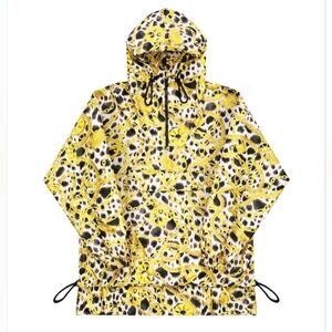 H&M X MOSCHINO Anorak Jacket Unisex Gold Maximilist Oversized Medium